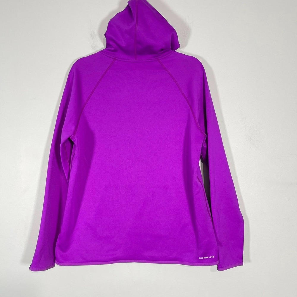 Nike Therma Fit Hoodie Sweatshirt Womens Large Magenta Purple‎ Athletic Training - Picture 5 of 11